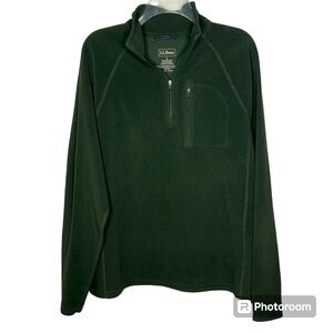 L.L. Bean Pullover Trail Fleece Forest Green Size L